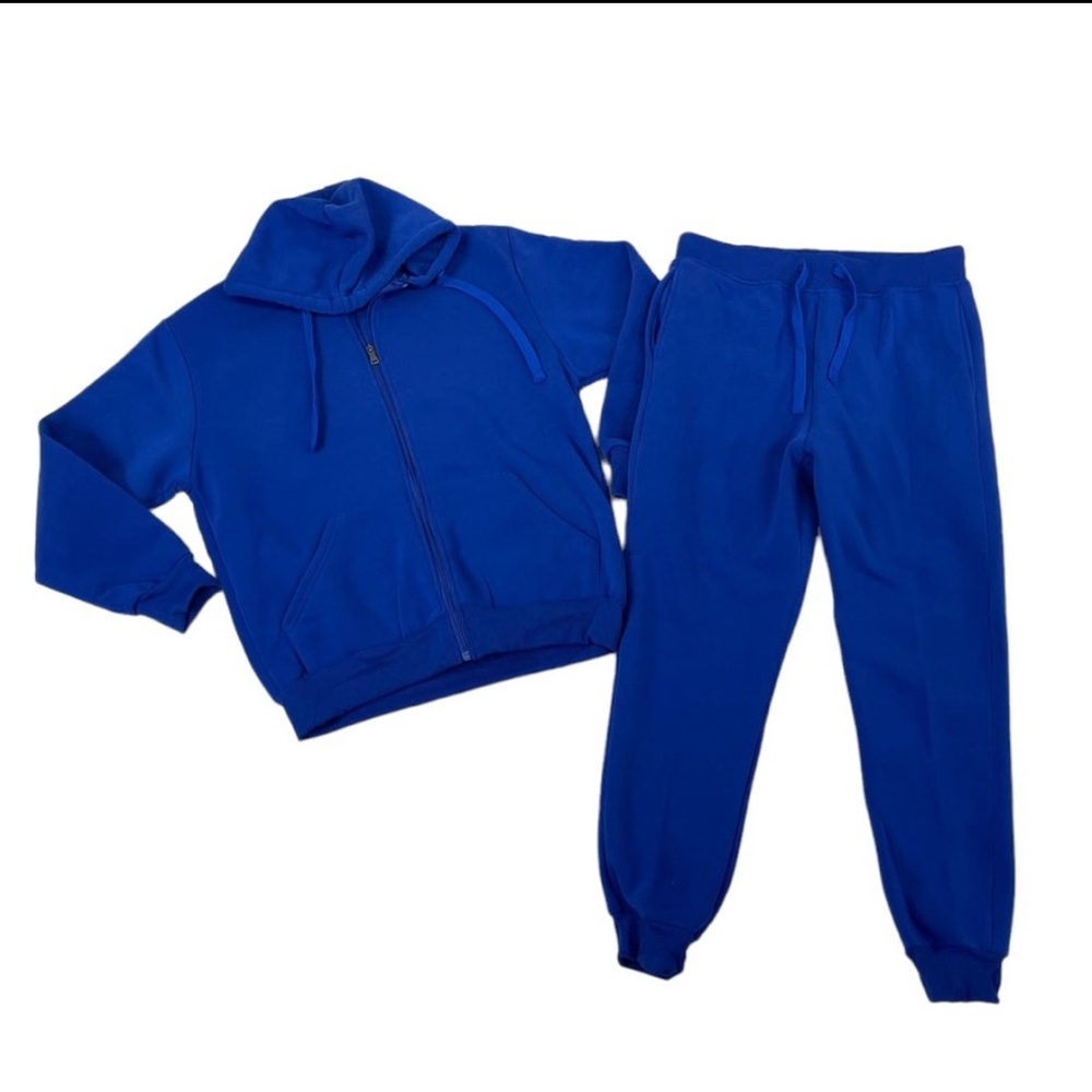 Men's Zipdown Hoodie Sweatsuit size XL Dark Blue